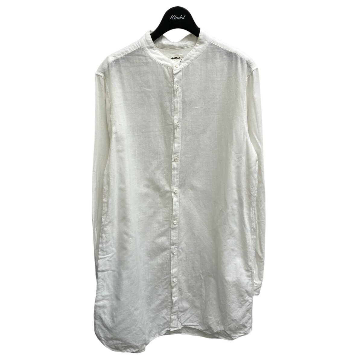 【中古】MITTANバンドカラーシャツ ホワイト サイズ：3【価格見直し】