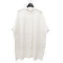 【中古】CASEY CASEY　SQUARE SHIRT オーバーサイズ半袖シャツ 12HC128 ホワイト サイズ：XL 【150723】（ケイシー ケイシー）