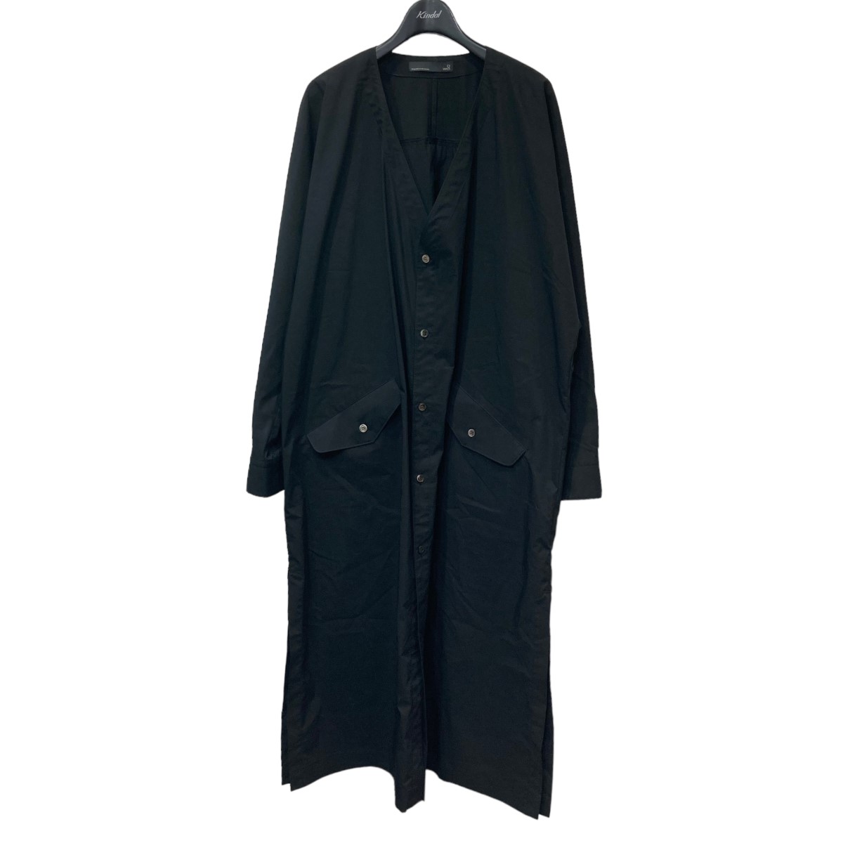 【中古】WMG．「NO COLLAR SHIRT COAT」ノーカラーシャツコート ブラック サイズ：Free【価格見直し】