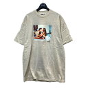 【中古】BoTT×BLANKMAG×Larry Clark「001 S／S TEE」フォトプリントTシャツ ライトグレー サイズ：L【価格見直し】