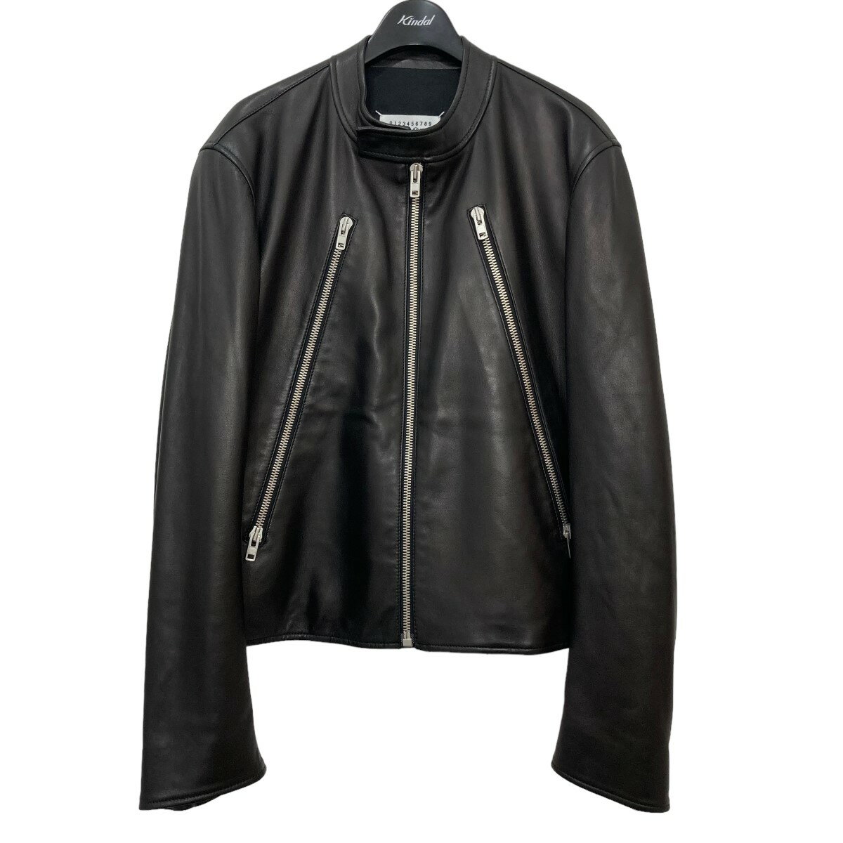 【中古】Maison Margiela　S50AM0489 ライダースジャケット ハノ字 ブラック サイズ：46 【020823】（メゾン マルジェラ）