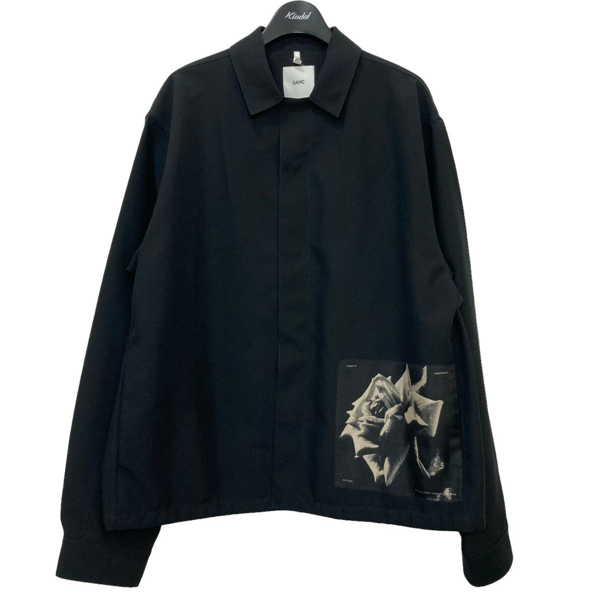 【中古】OAMC　OAMQ603486 20SS SYSTEM SHIRT ブラック サイズ：S 【020823】（オーエーエムシー）