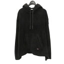 【中古】MONCLERMAGLIA ロゴパイルプルオーバーパーカー F10918G71900 ブラック サイズ：M【価格見直し】