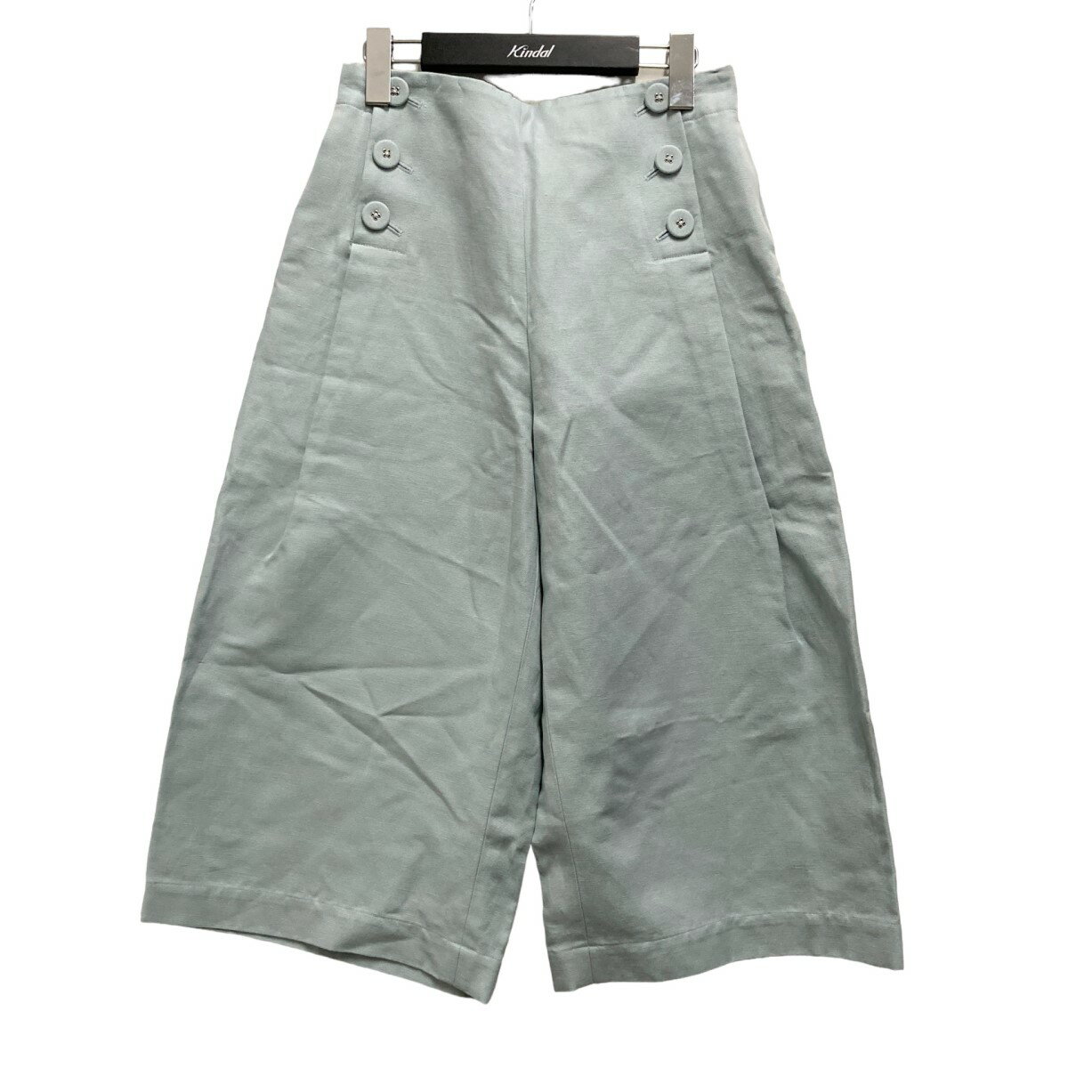 【中古】mina perhonencamp ワイドパンツ us4352 スカイブルー サイズ：36【価格見直し】