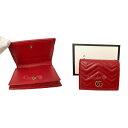 【中古】GUCCIGGマーモント 二つ折り財布 443125 レッド サイズ：-【価格見直し】 3