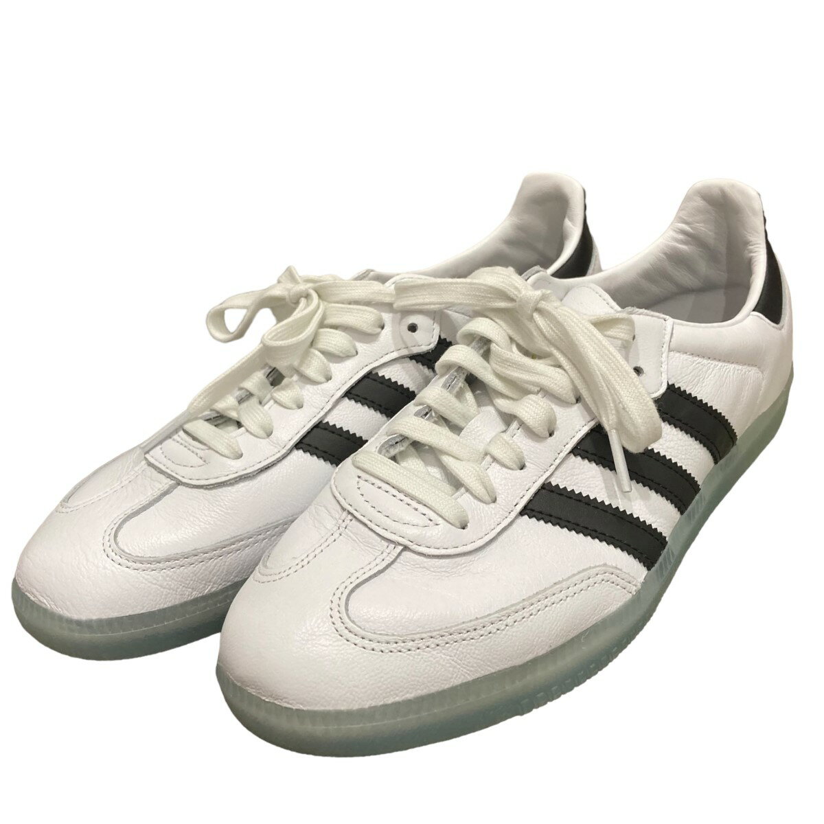 【中古】adidas×JASONDILLサンバローカットスニーカー ホワイト サイズ：25．5cm【価格見直し】