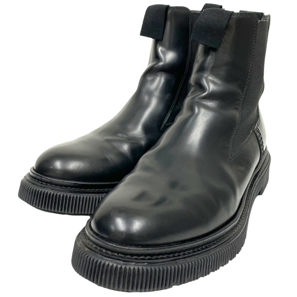 【中古】ADIEV PARIS×ETUDES 別注TYPE146 Side Gore Bootsサイドゴアレザーブーツ靴 ブラック サイズ：41(26-26．5cm) 【150823】（アデュー エチュード）