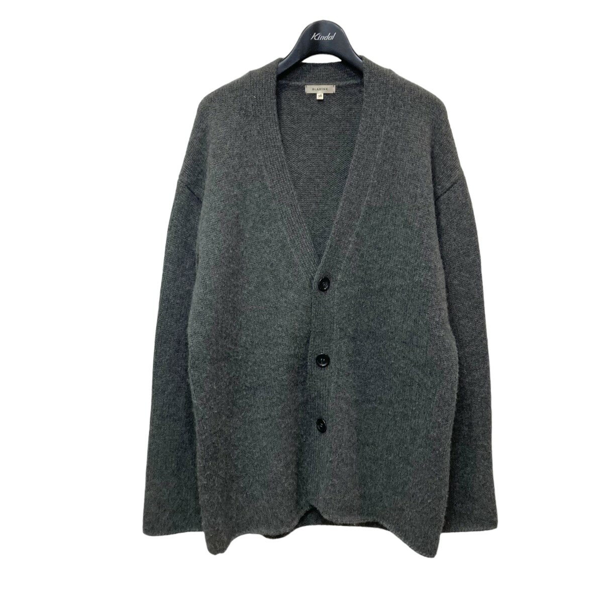 【中古】BLAMINK7915-106-0033 カシミヤカーディガン グレー サイズ：38【価格見直し】のサムネイル