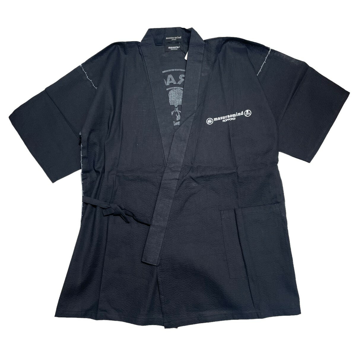 【中古】mastermind japan× masurao 甚平 ネイビー サイズ：L