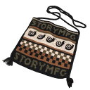 【中古】story mfg．　「STASH-BAG」ニットサコッシュ ブラック×ブラウン 【180823】（ストーリーエムエフジー）