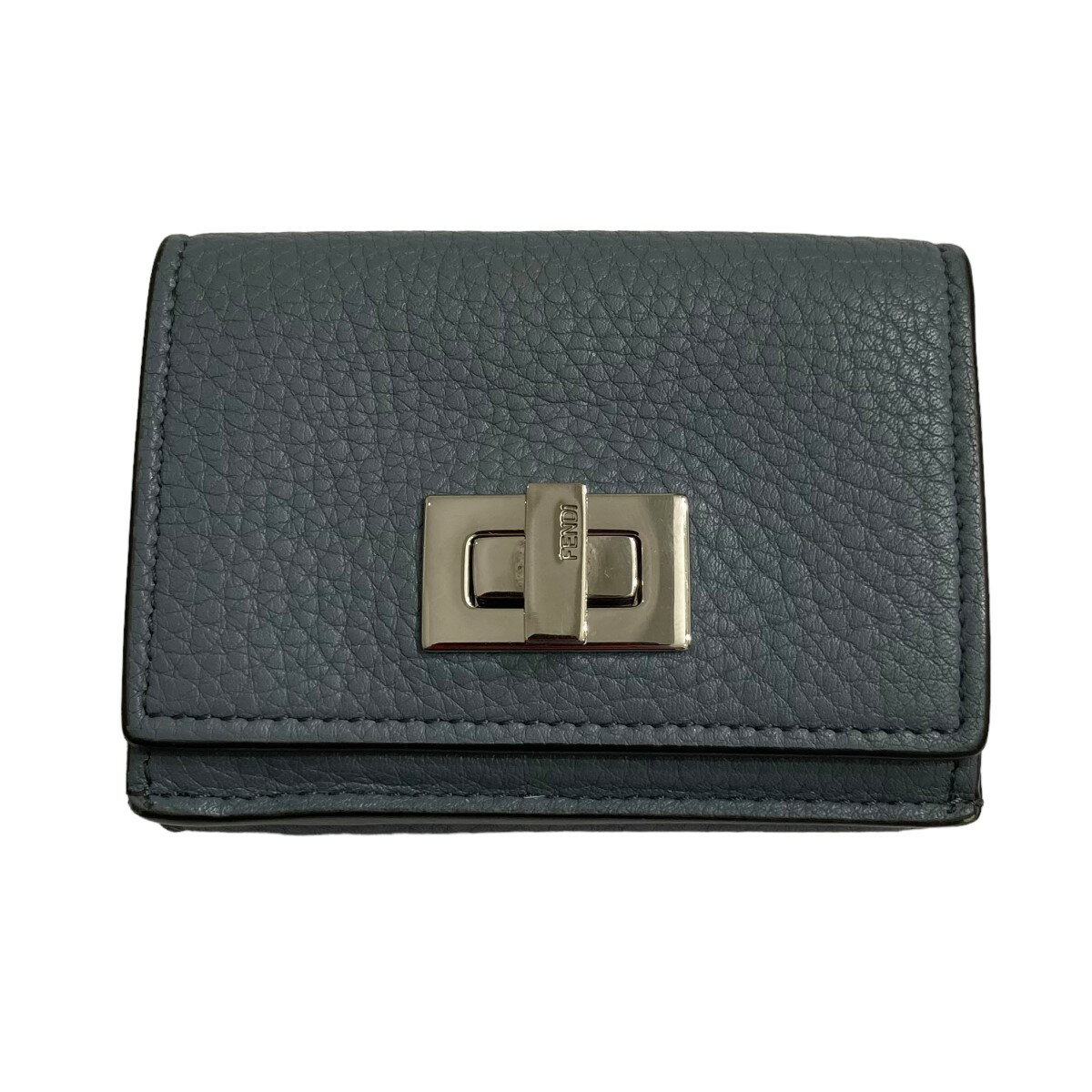 【中古】FENDI　MICRO TRIFOLD WALLET グレ