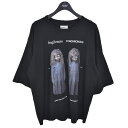 shareef　TWINS BIG-T ビッグシルエットプリントTシャツ ブラック サイズ：2 （シャリーフ）