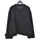 yÁzStein@NO COLLAR MELTON JACKET m[J[gWPbg 21AW STD285 ubN TCYFM y280823ziV^Cj