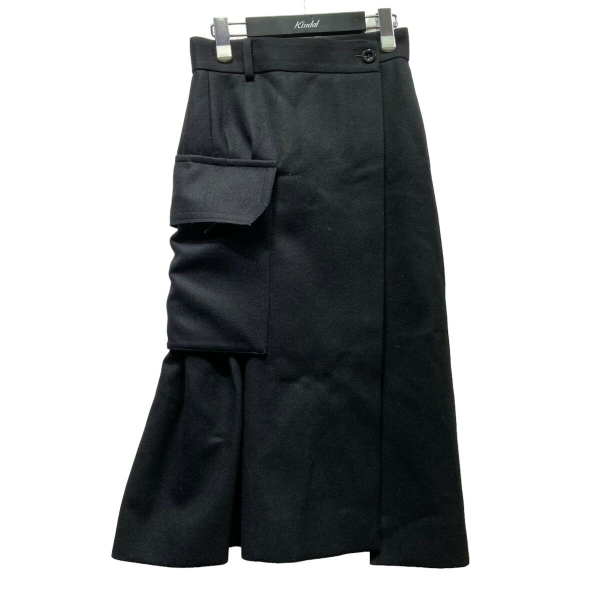 【中古】sacai22AW　ウール変形スカート 22-06388 ブラック サイズ：0【価格見直し】のサムネイル