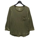 【中古】atelierBluebottle × sn super．natural八分袖リブカットソー Hikers RIB T-shirt 8sleeve グリーン サイズ：S【価格見直し】