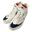 【中古】NIKESB ZOOM BLAZER MID EDGE スニーカー CI3833-100 ホワイト サイズ：28cm【価格見直し】