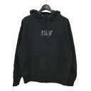 【中古】Lafayette　ROSE BOX LOGO HOODED SWEATSHIRT プルオーバーパーカー ブラック サイズ：L 【130923】（ラファイエット）