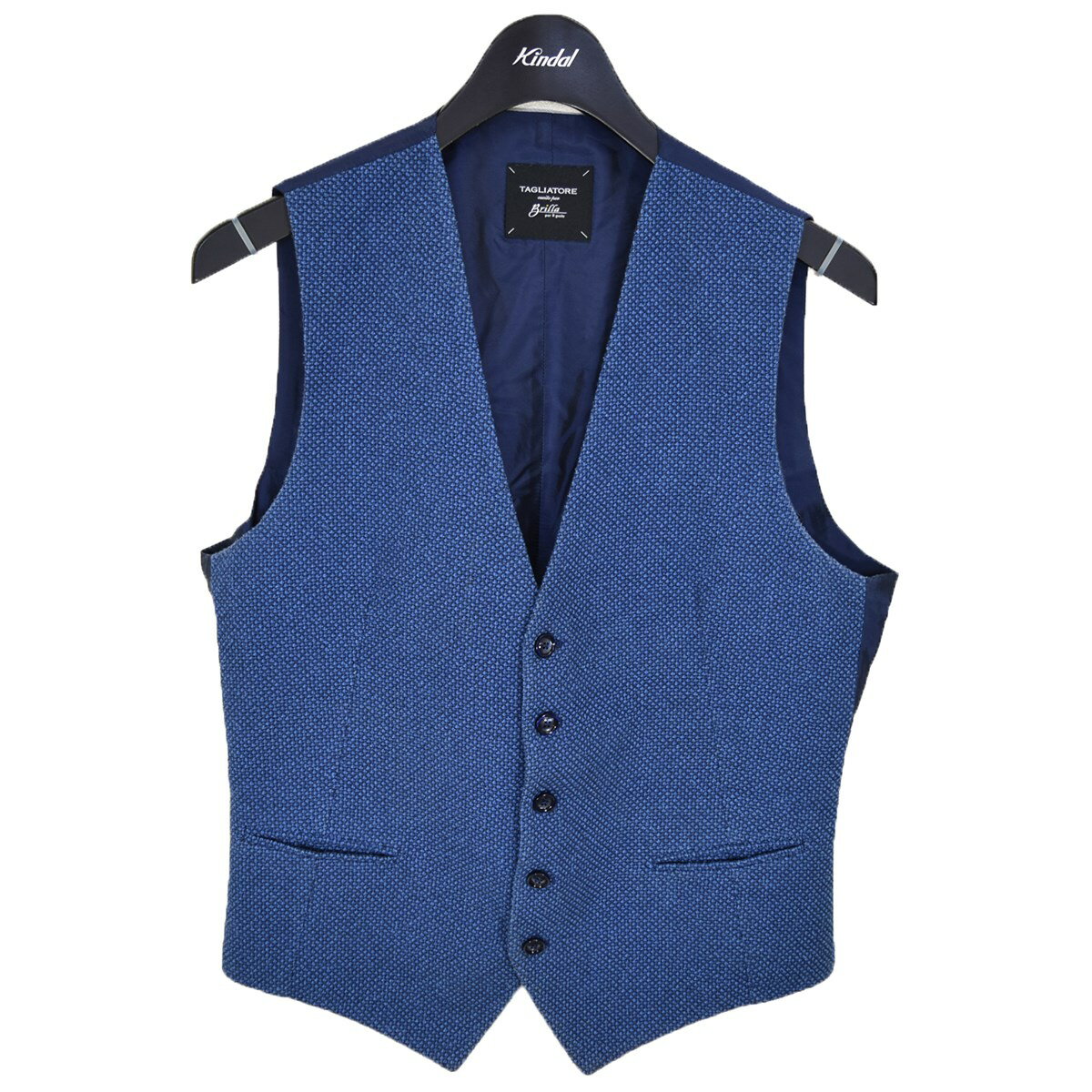 【中古】TAGLIATORE for Brilla per il gusto BEAMS　BRIAN／F ジレ インディゴ サイズ：46 【150923】..