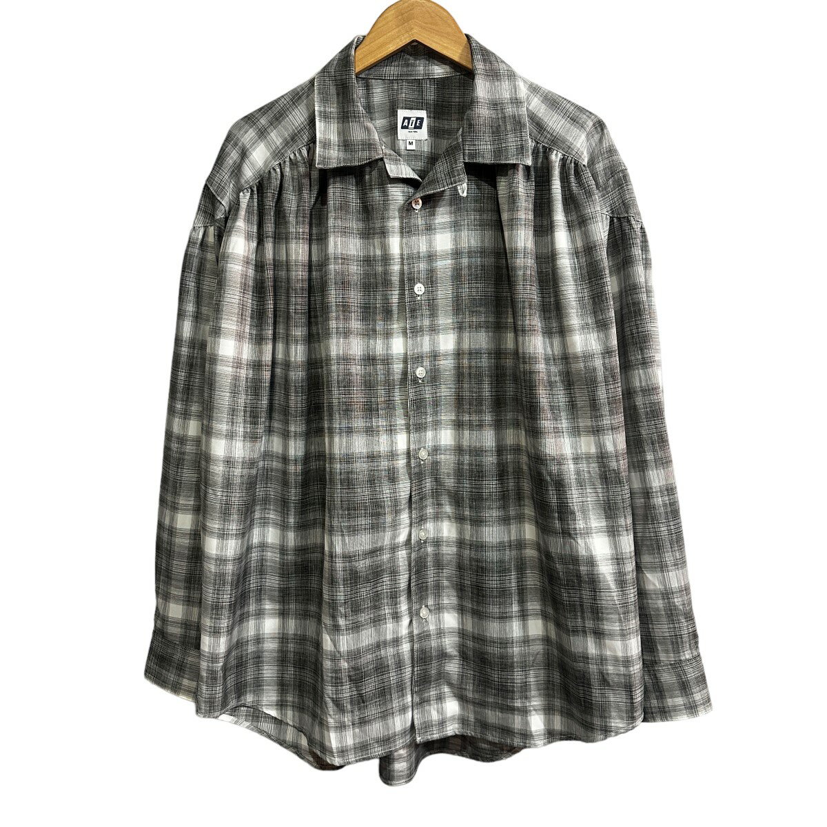【中古】AiE　Painter Shirt - ペインターシャツ グレー サイズ：M 【160923】（エーアイイー）