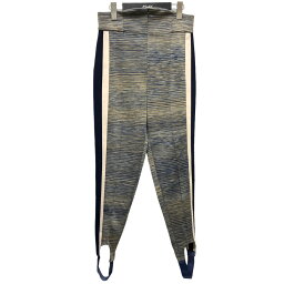 【中古】mame kurogouchi　22AW「Ikat Gradation Jersey Tapered Trousers-navy」 ネイビー×ベージュ サイズ：2 【190923】（マメクロゴウチ）