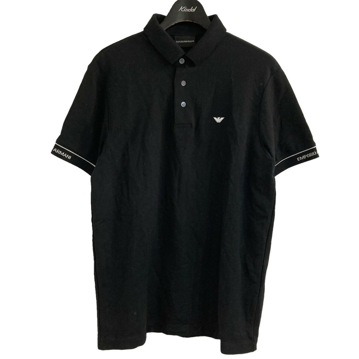 【中古】EMPORIO ARMANI　ポロシャツ ブラック サイズ：S 【200923】（エンポリオアルマーニ）
