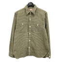 【中古】SUGAR CANE　TWILL CHECK WORK SHIRT ワークシャツ SC28739 ベージュ×ネイビー サイズ：M(15-15 1／2) 【210923】（シュガーケーン）