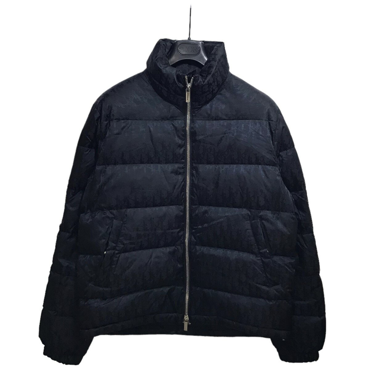 【中古】Diorオブリークナイロンダウンジャケット ネイビー サイズ：50【価格見直し】