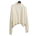 【中古】LOUIS VUITTON｢Popper Shoulder Oversized Cashmere Jumper｣ニット ホワイト サイズ：S【価格見直し】