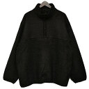 【中古】blurhms2022AW　Cotton Silk Fleece Snap P／O　プルオーバーフリースジャケット ブラック サイズ：3【価格見直し】