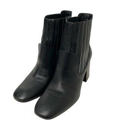 【中古】TOD’S　black leather Ankle Boots ショートブーツ ブラック×ブラウン サイズ：35(22cm) 【230923】（トッズ）