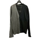 【中古】taichi murakami ｢Asymmetry Jersey Cardigan｣ ブラック×グレー サイズ：6 【280923】（タイチムラカミ）