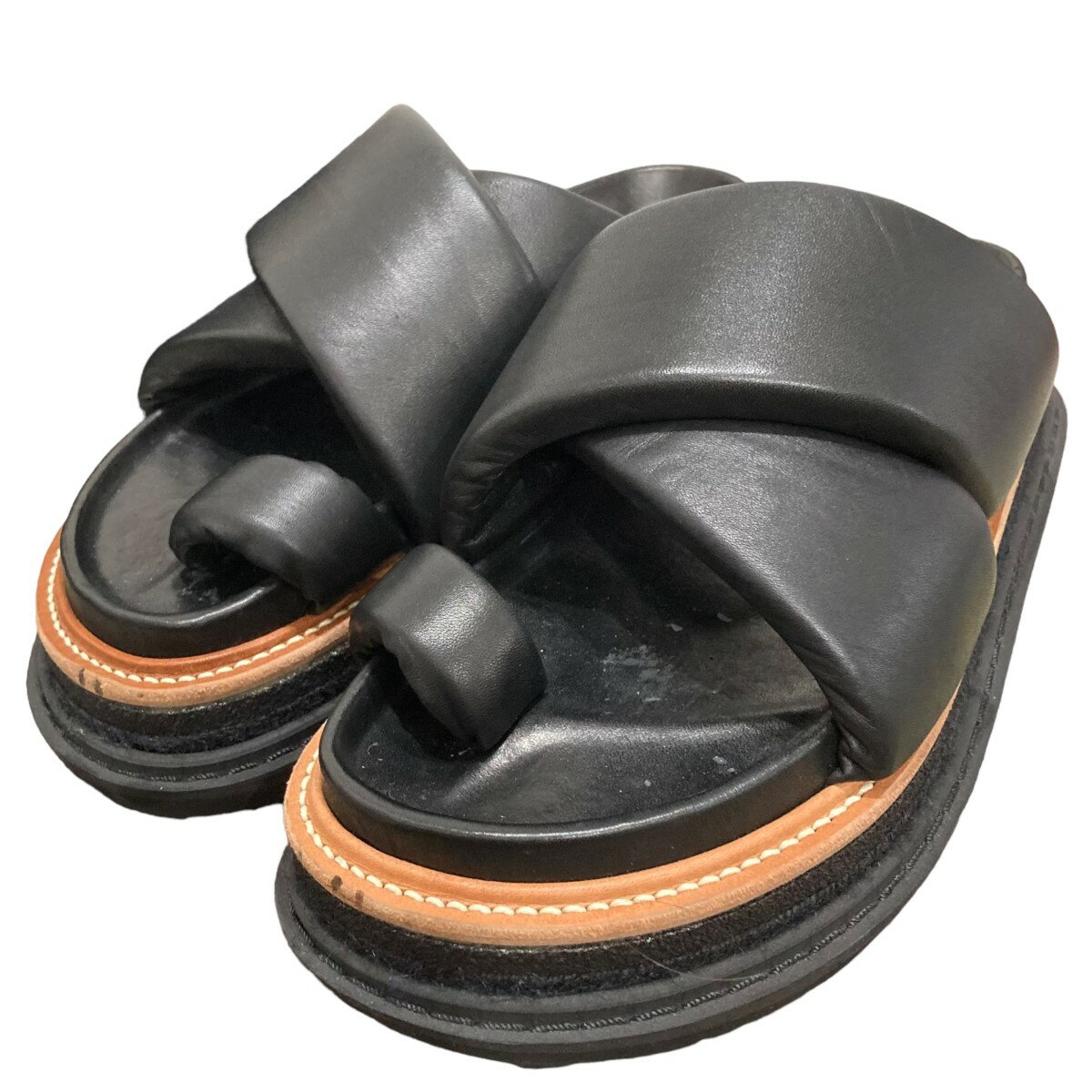 【中古】sacai　22SS ｢Multiple Sole Sandals｣マルティブソールサンダル ブラック サイズ：41 【300923】（サカイ）