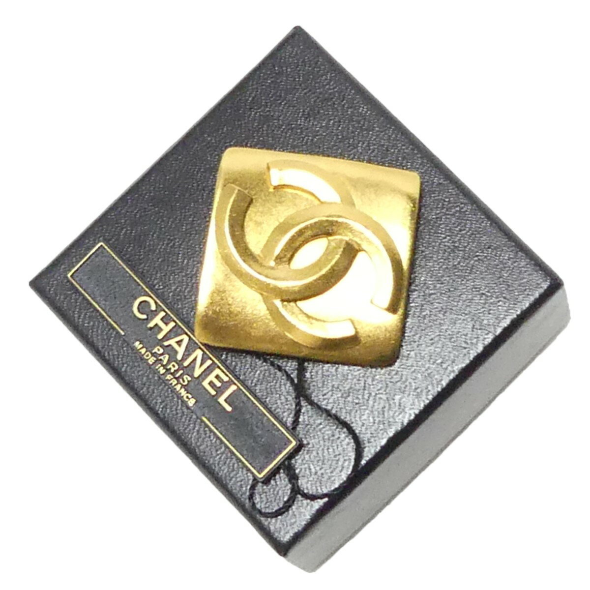 【中古】CHANEL96P rhombus broach ココマーク ロンバス ブローチ ゴールド サイズ：-