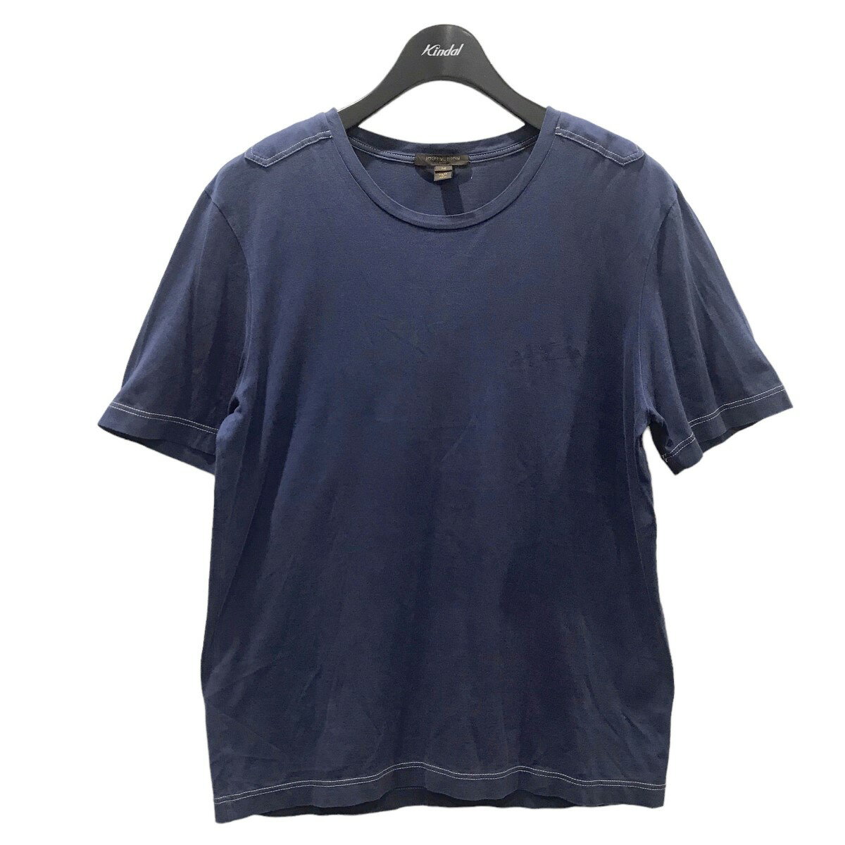 【中古】LOUIS VUITTONシルク混Tシャツ ブルー サイズ：M【価格見直し】