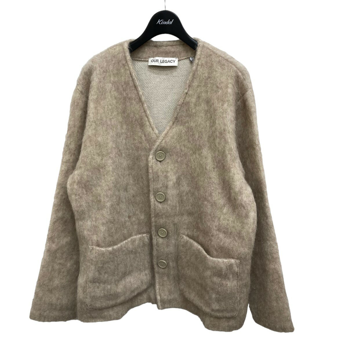 【中古】OUR LEGACY　CARDIGAN Antipue White Mohair カーディガン M4226CA ベージュ サイズ：44 【081023】（アワーレガシー）