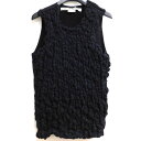 【中古】COMME des GARCONS　切替ウールニットベスト ブラック サイズ：XS 【081023】（コムデギャルソン）