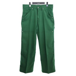 【中古】DAIRIKUダブルニーペインターパンツ　PAINTER FLASHER PRESSED PANTS P-7 グリーン サイズ：L【価格見直し】