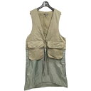 【中古】Engineered Garments　｢Fishing Vest 2way｣異素材ドッキングベスト グリーン サイズ：S 【131023】（エンジニアードガーメンツ）