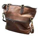 【中古】VASCO　｢LEATHER NELSON 2WAY BAG｣ 2WAYレザーバッグ ブラウン 【131023】（ヴァスコ）