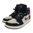 【中古】NIKEParis Saint-Germain Air Jordan 1 High ハイカットスニーカー パープル サイズ：27．5【価格見直し】