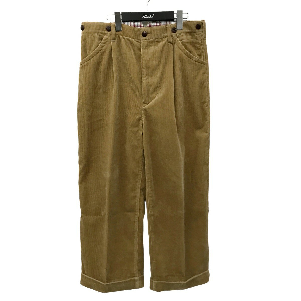 JUNYA WATANABE MAN　Cotton Corduroy Pants ワイドコーデュロイパンツ WH-P038 AD2021 ベージュ サイズ：M （ジュンヤワタナベ）