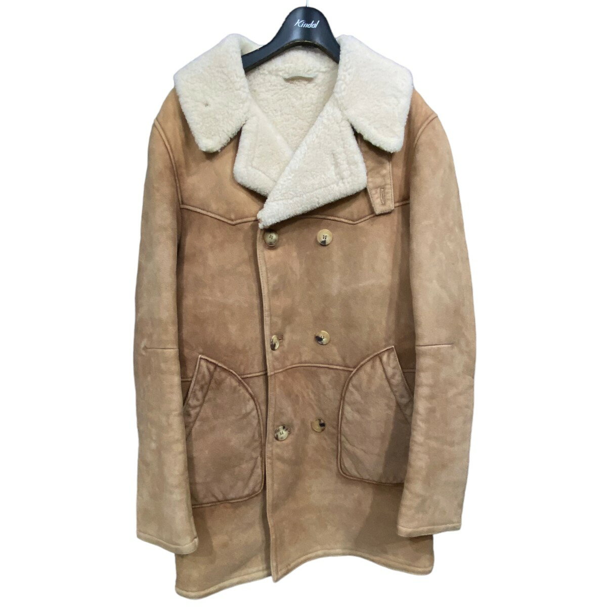 【中古】BALMAIN HOMMEムートンコート ベージュ サイズ：46【価格見直し】