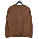 【中古】ATONFUR CASHMERE CREWNECK PULLOVER カシミヤクルーネックニット ブラウン サイズ:04