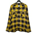 【中古】TMT23SS HEAVY RAYON OMBRE PLAID SHIRTS チェックシャツ マスタード サイズ：L【価格見直し】