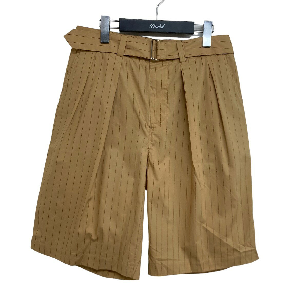 【中古】YOKE2022SS 「HAND STRIPE PRINT BELTED WIDE SHORTS」 ゴールデンイエロー サイズ：2【価格見直し】 1