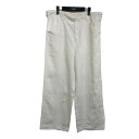 【中古】SUNSEA「LINEN WIDE PANTS」 リネンワイドパンツ ホワイト サイズ：2【価格見直し】