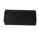 【中古】GRACE CONTINENTALラインストーンクラッチバッグ ブラック【価格見直し】