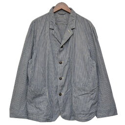 【中古】45Rクックウェザーのシャツジャケット　ヒッコリーテーラードジャケット ブルー×ホワイト サイズ：3【価格見直し】