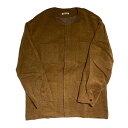 【中古】AURALEEWOOLCOTTON MOAL BLOUSON ノーカラージャケット／A22AB01MM ブラウン サイズ：1【価格見直し】