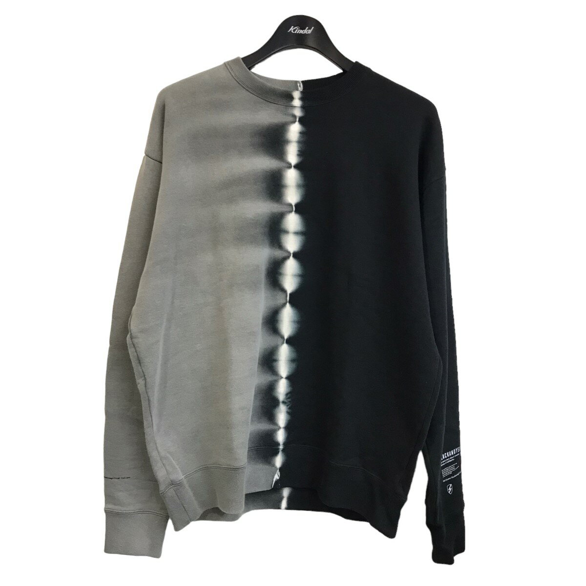 【中古】RATS23SS「TIE DYE CREW NECK SWEAT」プリントスウェット ブラック サイズ：L【価格見直し】